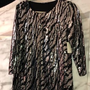 Black and Silver sparkle Tildon dress